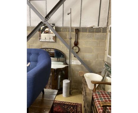 A modern cantilever floor lamp
