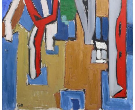 § § George Hooper (British, 1910-1994) Abstract landscapeoil on canvasmonogrammed51 x 61cm