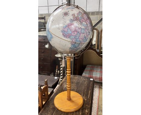 A Replogle 16in. World Classic Series globe on stand, height 95cm