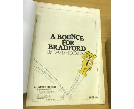 AFTER DAVID HOCKNEY (1937-) "A bounce for Bradford", an original print, using the T and A printing press in four pages, the c