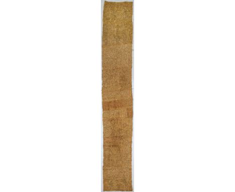 N'tchak Kuba (R. D. Congo) en fibre végétale, 508x76 cm