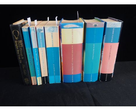 J.K. ROWLING: THREE FIRST EDITION HARRY POTTER BOOKSand four paperback, and Tom Cutler; '211 Things a bright boy can do' (8)