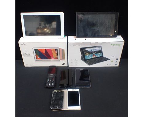 THEEE SAMSUNG MOBILE PHONESa Nokia phone, one other mobile phone and two tablets (untested) (7)