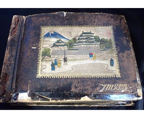 A 1930s PHOTOGRAPH ALBUM CONTAINING SUBMARINE INTERIORScrew and views of voyages to China etc, possibly 'OLYMPUS' circa 1933