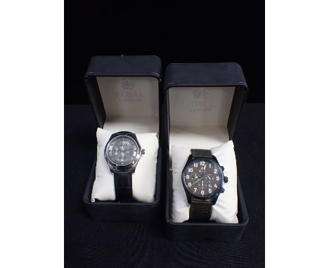 ROYAL LONDON: A GENTLEMENS' WRISTWATCHand another Royal London gentleman's chronograph wristwatch, both in the original watch