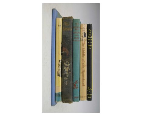 Books - Rosalie Fry - First edition Fly Home Colombina, Fisrt edition Riddle of the Figurehead, Baby's Progress Book, Aileen 