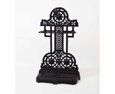 Cast metal stick stand in the Victorian taste, 88cm high