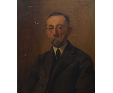 Wills Tobacco Interest - R.E.J. Bush - Oil on canvas - 'J.Thomas (1888-1926), 59cm x 49.5cm, gilt framed, together with a W.D