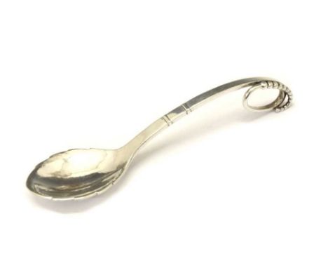 Georg Jensen silver caddy spoon pattern no 41 with London import for London 1933 George Jensen, 21g approx