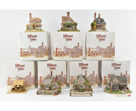 Lilliput Lane - a collection of seven boxed resin sculptures of cottages, houses &amp; buildings. The lot comprising Junk and