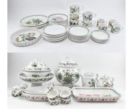 Portmeirion Pottery - Botanic Garden - a vintage 20th century part dinner / tea service in the Botanic Garden pattern. The se