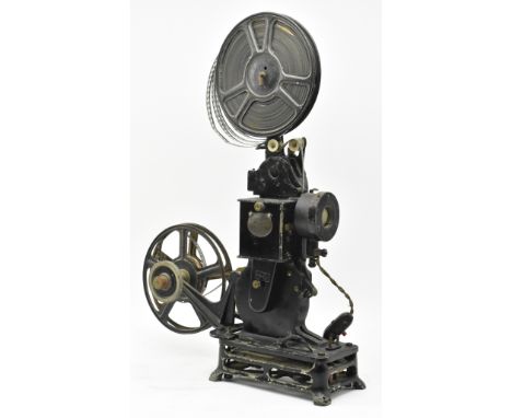 A Pathescope Baby PB-EX Super 9.5mm Cine Projector. The projector made in France with model no. 175968-195945 196895. Measure