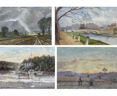 Michael Long (Bristol Savages 1940-): 'A Shaft of Light', gouache signed titled and dated '90, 25cm x 34cm; James Robson (Har