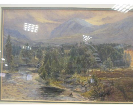 J M Whiter, Fishing in the Highlands, watercolour, 20cm x 29cm, Ex: Malcolm Innes Gallery  