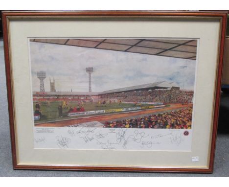 Terry Gorman (British, b.1935) THE KOP limited edition signed print 108/500 Sheffield United vs Tottenham 20th April 1991. Fi