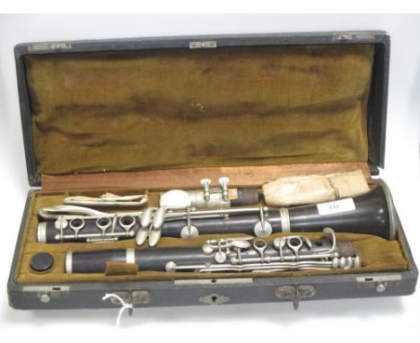 A cased clarinet 