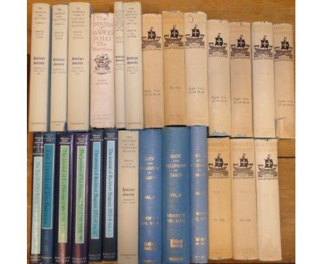 HAKLUYT. Collection of mainly Hakluyt Society editions in original dust wrappers: The Principal Navigations, in 10 vols., J.M