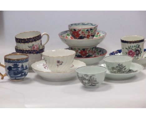 A group of tea bowls and saucers  