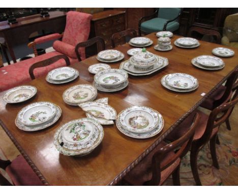 A Copeland Spode 'Chelsea' pattern transfer decorated dinner service  