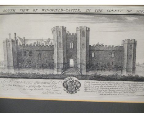 Samuel and Nathaniel Buck, A print of The South View of Wingfield Castle in the County of Suffolk, 1738, 21 x 38cm  