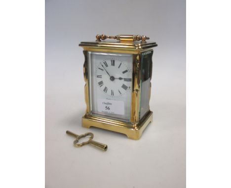 A Mappin & Webb brass carriage clock  