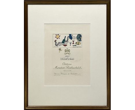 CHATEAU MOUTON ROTHSCHILD, 'Niki de Saint Phalle 1997', lithograph in colours on Arches paper, 35cm x 26cm, framed. 