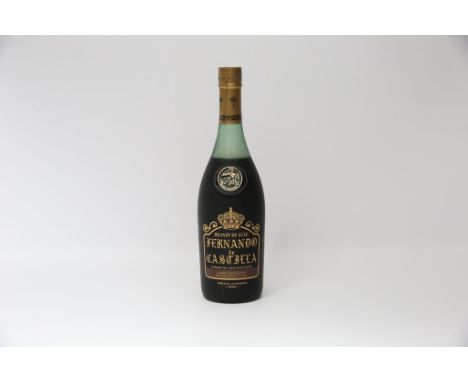 Flasche "Brandy de Luxe Fernando de Castilla". Spanien. Mattiertes Glas. Jerez de la Frontera. 70 cl., 38 % Vol.