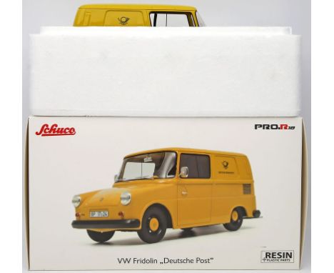 Modellauto VW Fridolin "Deutsche Post", Schuco 1:18. Auf 500 Ex. limitierte Edition. In Originalverpackung. Windschutzscheibe