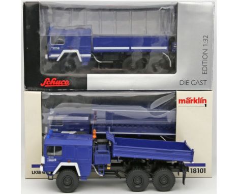 3 Modellautos "THW", Märklin, Schuco, verschiedene Maßstäbe. Verschiedene Hersteller und Ausführungen, "Technisches Hilfswerk