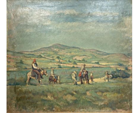 Schenke, Max (1891 Arnstadt - Dresden 1957) Südliche Landschaft. Öl/Lwd./Holz, re. u. sign. 70x 79 cm. Leiste.