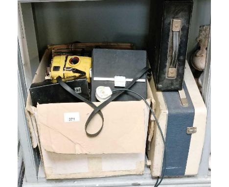 Records, reel to reel player, typewriter, sewing machine &amp; other items