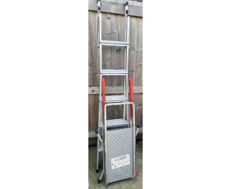 Aluminium step ladder &amp; an aluminium workmate/ladder