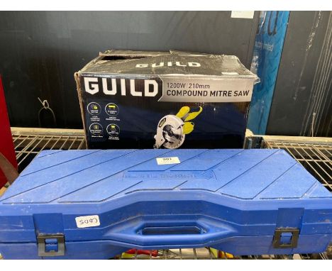 Guild Compound mitre saw along with a professional tile cutter