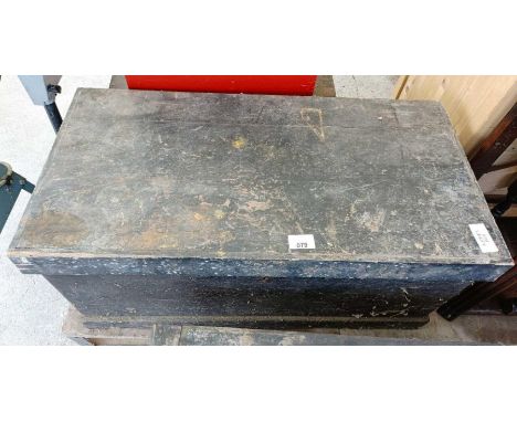 Wooden tool trunk including tools