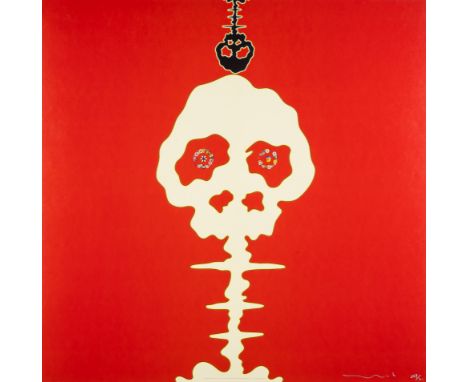 Takashi Murakami (b.1962)Time Bokan - Missing in the Eyes (Red)Offset lithograph printed in colours, 2006, signed in silver i