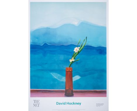 David Hockney (b.1937)Mount Fuji and the FlowersOffset lithograph printed in colours, 1972, published by The Metropolitan Mus