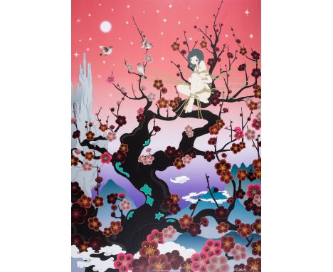 Chiho Aoshima (b.1974)Japanese Apricot 2Offset lithograph printed in colours, 2005, signed and dated in silver ink, numbered 