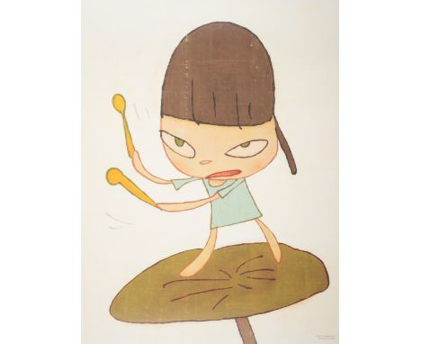 Yoshitomo Nara (b.1959)Marching On A Butterbur LeafOffset lithograph printed in colours, 2019, from the edition of 1000, publ