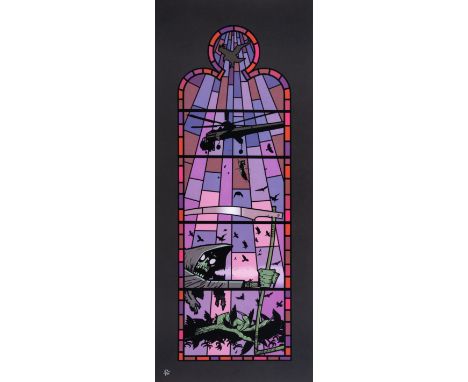 Jamie Hewlett (b.1968)Gorillaz Stained Glass WindowLithograph and screenprint in colours, 2005, numbered from the edition of 