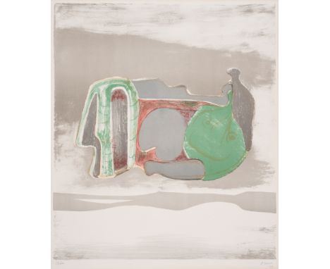Henry Moore (1898-1986)Reclining Figure with Sky Background (Cramer 238)Lithograph printed in colours, 1973, signed, dated an