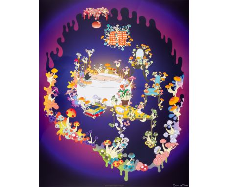 Chiho Aoshima (b.1974)Mushroom RoomOffset lithograph printed in colours, 2004, signed and dated in silver ink, numbered from 