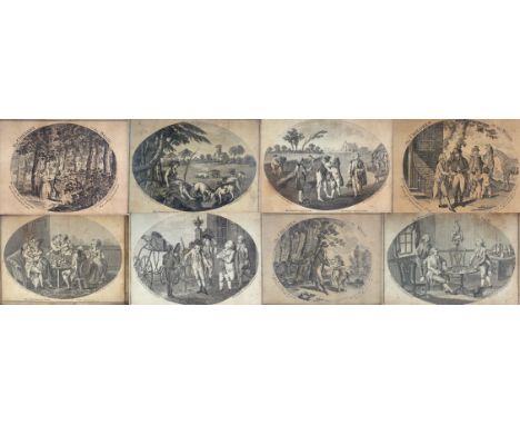 Eight prints to include 3 of The Children in the Wood and Five of The Prodigal Son; printed and published by Carington Bowles
