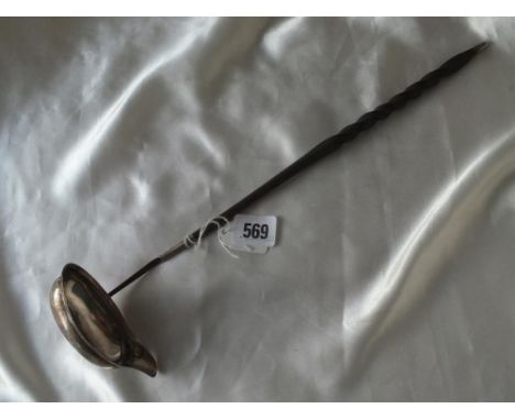 Georgian toddy ladle with engraved rim, 1794     