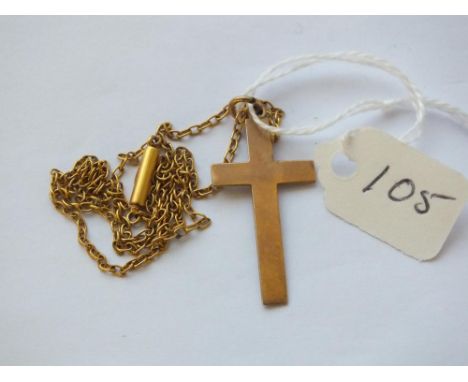 9ct cross on 9ct chain 3.2g      