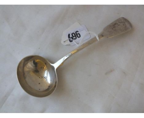 Georgian fiddle pattern sauce ladle, Lon 1827 by TCS 58g.  