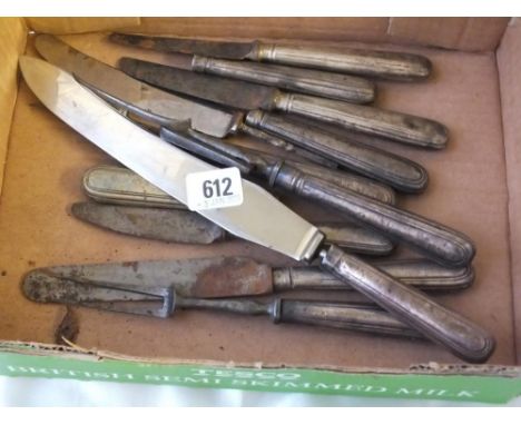 Georgian handle carving fork and knife, etc.    