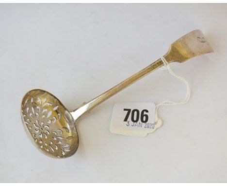 Victorian sifter ladle, Lon 1861 by CB 38g.    