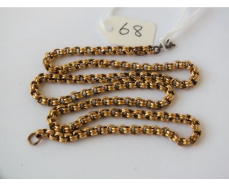 9ct belcher link neck chain 18" long 8g      