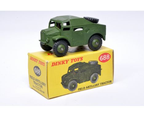 Dinky Military No. 688 Field Artillery Tractor. Displays generally good to very good, with very little, or at most very minor