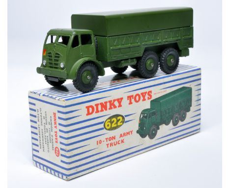 Dinky Military No. 622 10-ton Army truck. Displays generally very good to excellent, with very little, or at most very minor 
